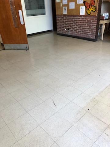 before floor stripping waxing