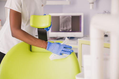 people cleaning the office